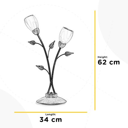 ONLI - Namizna svetilka LILIANA 2xE14/6W/230V 60 cm