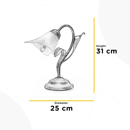 ONLI - Namizna svetilka LUCREZIA 1xE14/6W/230V bron