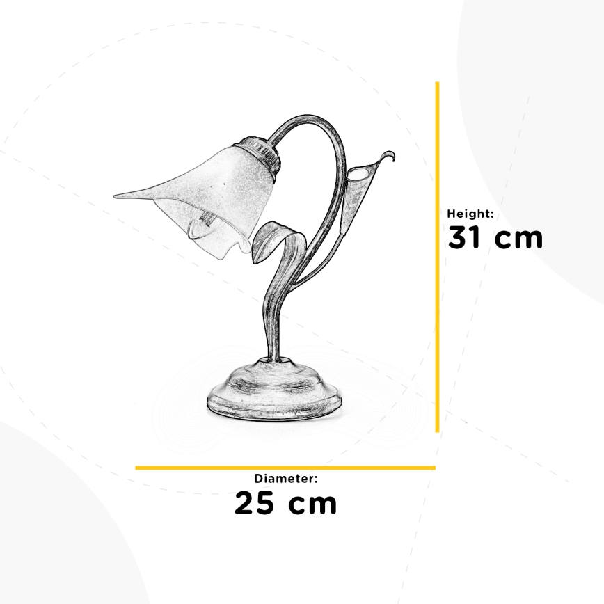 ONLI - Namizna svetilka LUCREZIA 1xE14/6W/230V bron