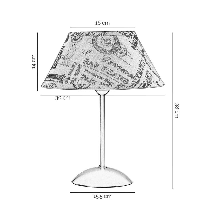 ONLI - Namizna svetilka MAIDA 1xE27/15W/230V 38 cm rjava