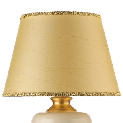 ONLI - Namizna svetilka MOZART 1xE27/22W/230V bež/zlata 75 cm