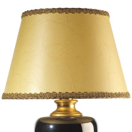 ONLI - Namizna svetilka MOZART 1xE27/22W/230V črna/zlata 75 cm