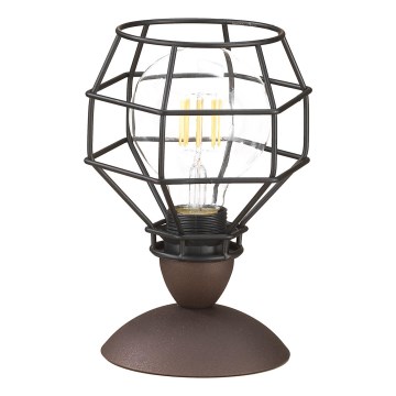 ONLI - Namizna svetilka PAJEK 1xE27/15W/230V 23 cm črna/rjava