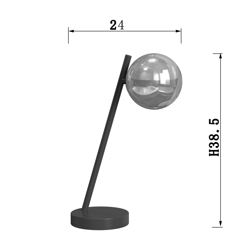 ONLI - Namizna svetilka PALOMA 1xG9/10W/230V 38,5 cm črna/dimna