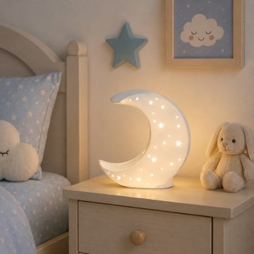 ONLI - Namizna svetilka PORCELLANA 1xE14/6W/230V 21 cm mesec