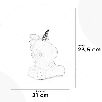 ONLI - Namizna svetilka PORCELLANA 1xE14/6W/230V 23,5 cm enorog