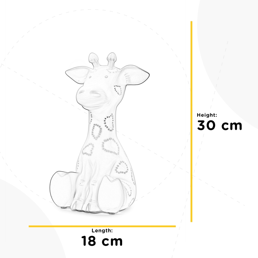 ONLI - Namizna svetilka PORCELLANA 1xE14/6W/230V 30 cm žirafa