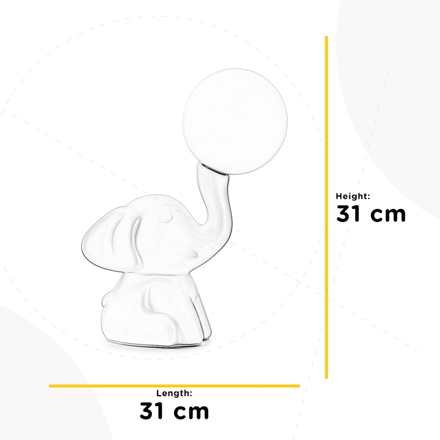 ONLI - Namizna svetilka PORCELLANA 1xG9/6W/230V 31 cm slonova kost