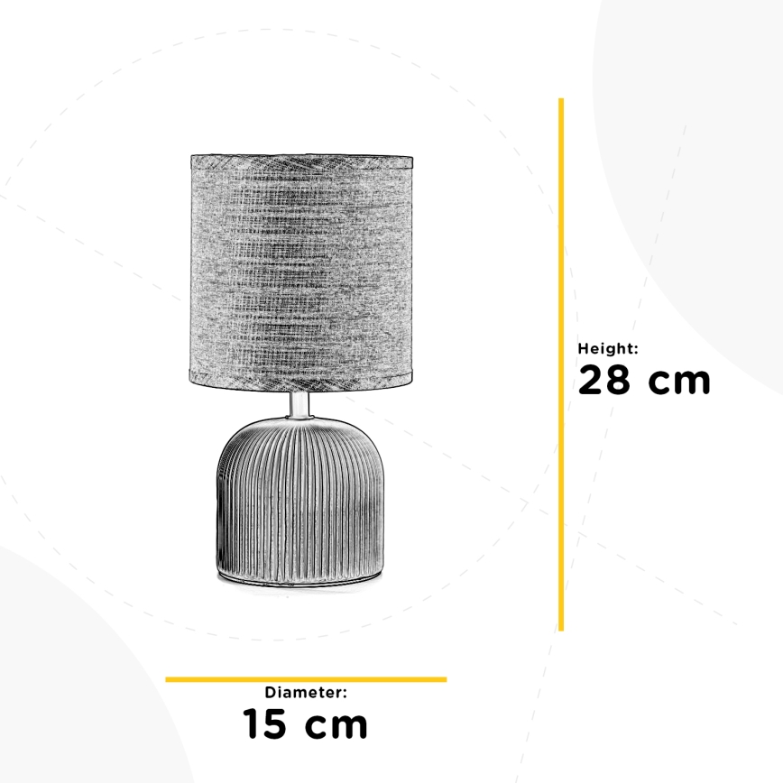 ONLI - Namizna svetilka SHELLY 1xE27/22W/230V rjava 28 cm
