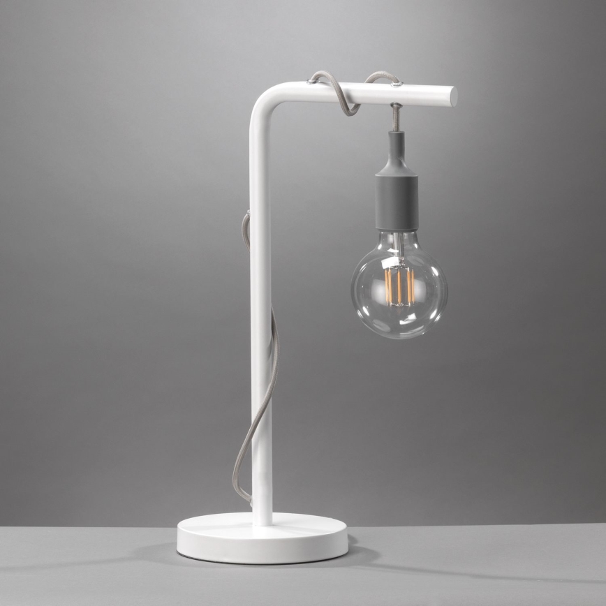ONLI - Namizna svetilka WIRE 1xE27/15W/230V 50 cm siva/bela