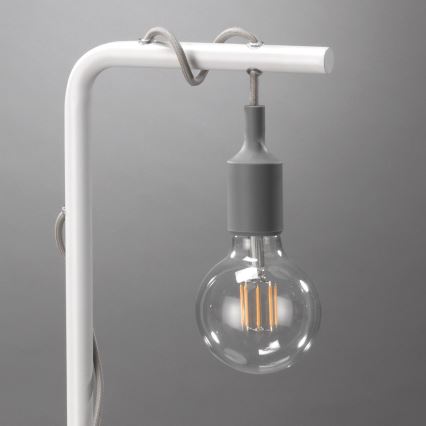 ONLI - Namizna svetilka WIRE 1xE27/15W/230V 50 cm siva/bela