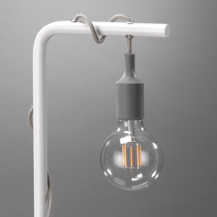 ONLI - Namizna svetilka WIRE 1xE27/15W/230V 50 cm siva/bela