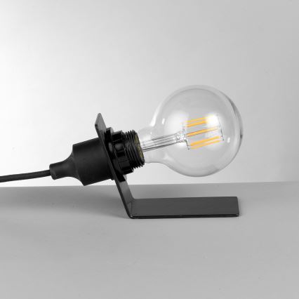 ONLI - Namizna svetilka WIRE 1xE27/15W/230V 9 cm črna