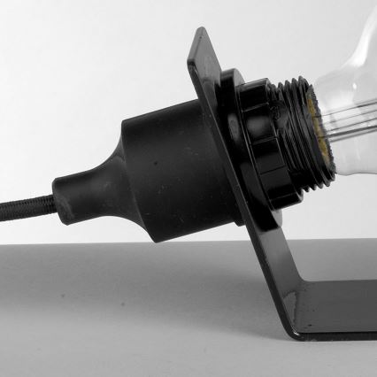 ONLI - Namizna svetilka WIRE 1xE27/15W/230V 9 cm črna