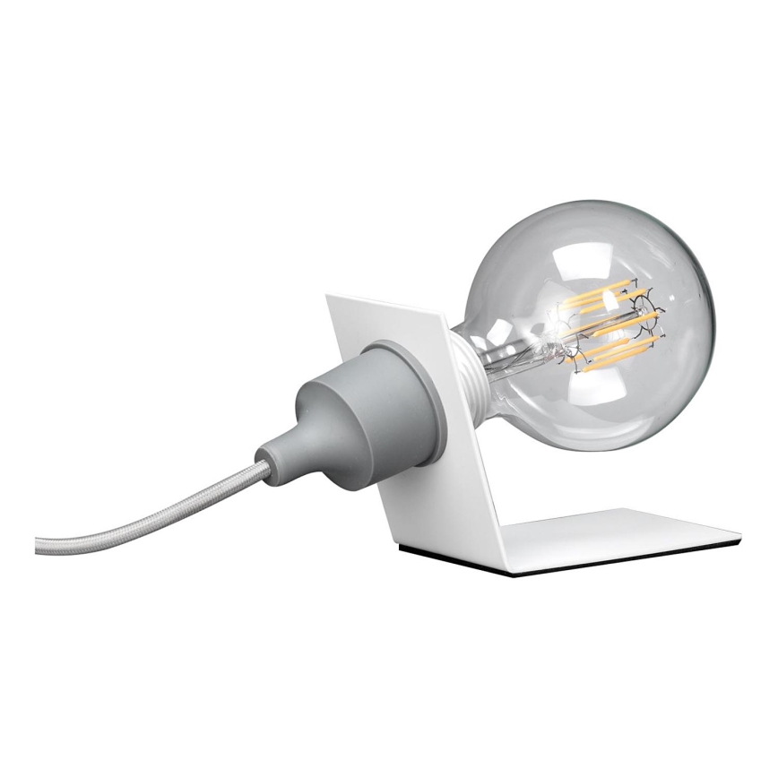 ONLI - Namizna svetilka WIRE 1xE27/15W/230V 9 cm siva/bela