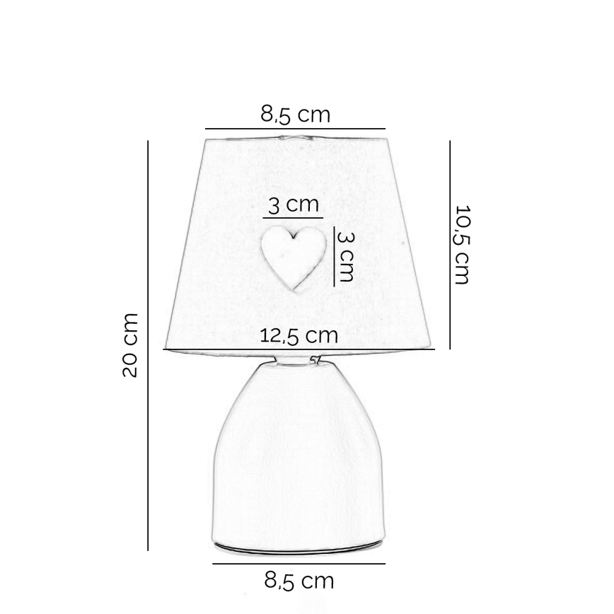 ONLI - Otroška namizna lučka TITTA 1xE14/6W/230V 20 cm bela
