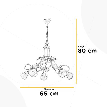 ONLI - Otroški lestenec BUTTERFLY 5xE14/6W/230V