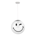ONLI - Otroški lestenec na kablu SMILEY 1xE27/15W/230V bel