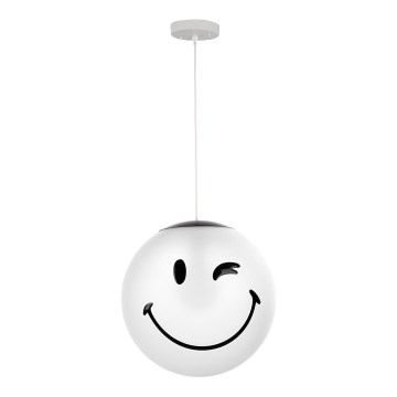 ONLI - Otroški lestenec na kablu SMILEY 1xE27/15W/230V bel