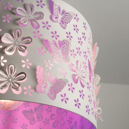 ONLI - Otroški lestenec TITILLA 1xE27/22W/230V vijolična/bela