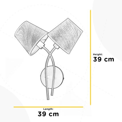 ONLI - Stenska svetilka ASIA 2xE14/6W/230V