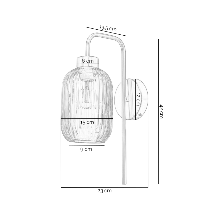 ONLI - Stenska svetilka DOROTY 1xE27/15W/230V medenina