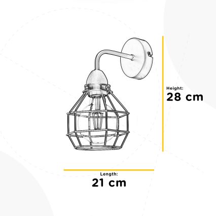 ONLI - Stenska svetilka PAJEK 1xE27/15W/230V črna
