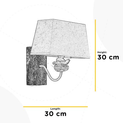 ONLI - Stenska svetilka SEREGON 1xE27/22W/230V