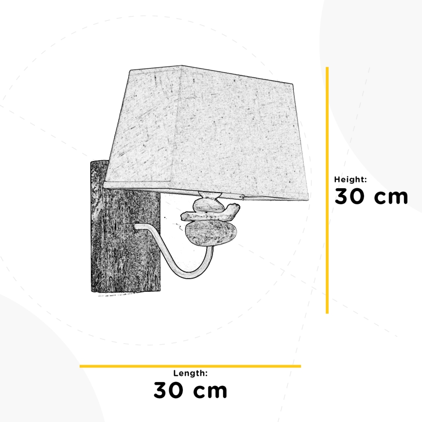 ONLI - Stenska svetilka SEREGON 1xE27/22W/230V