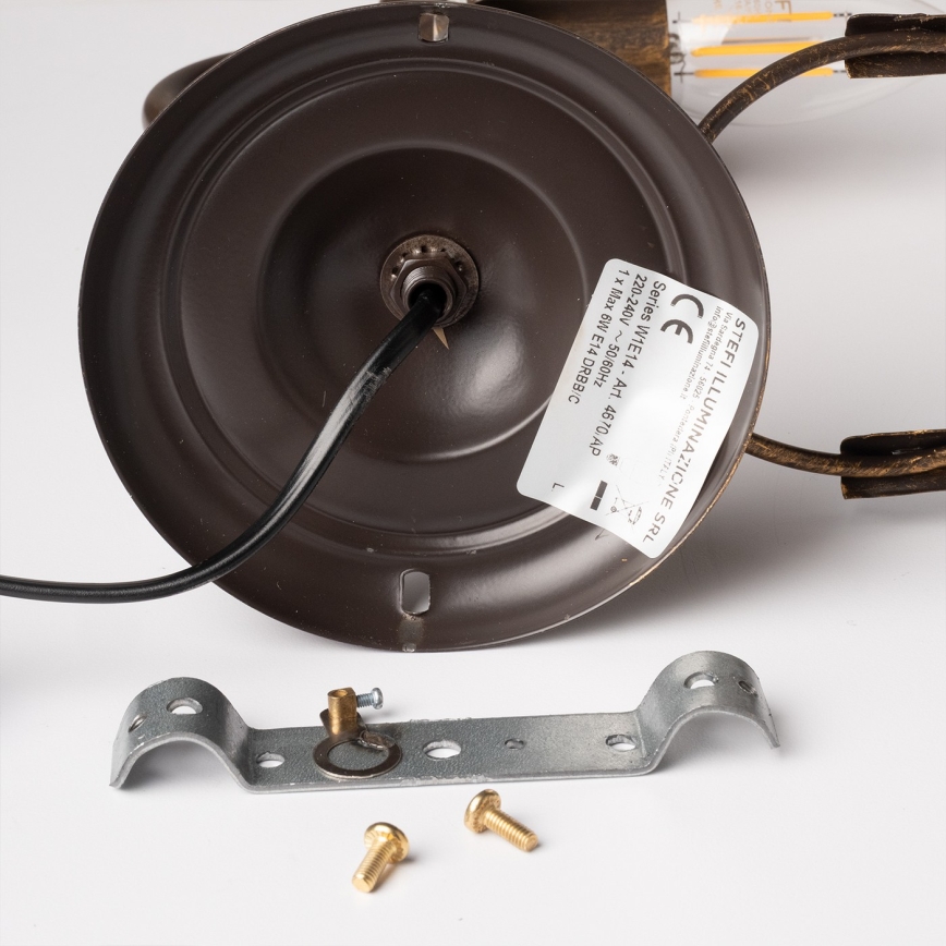 ONLI - Stenska svetilka TERESA 1xE14/6W/230V bron