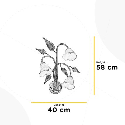 ONLI - Stenska svetilka VANDA 3xE14/6W/230V