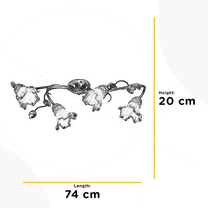 ONLI - Stropna svetilka ARIANNA 4xE14/6W/230V bronasta