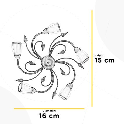 ONLI - Stropna svetilka LILIANA 5xE14/6W/230V