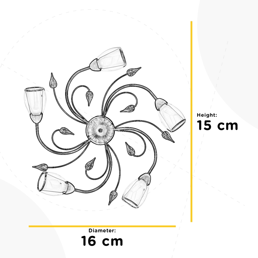 ONLI - Stropna svetilka LILIANA 5xE14/6W/230V