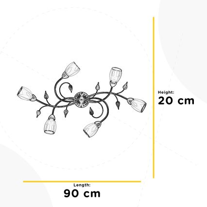 ONLI - Stropna svetilka LILIANA 6xE14/6W/230V