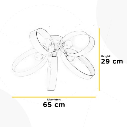 ONLI - Stropna svetilka SERENA 5xE14/6W/230V črna