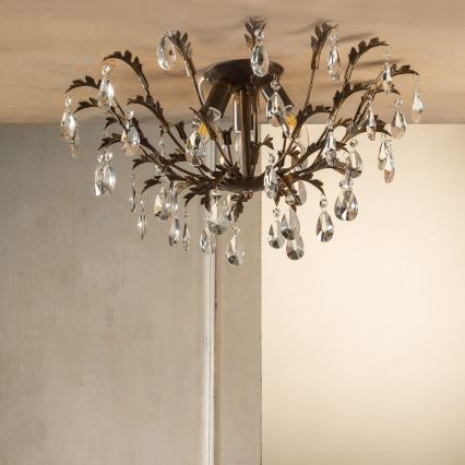 ONLI - Stropna svetilka TERESA 3xE14/6W/230V bronasta