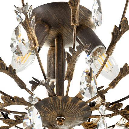 ONLI - Stropna svetilka TERESA 3xE14/6W/230V bronasta