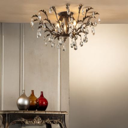 ONLI - Stropna svetilka TERESA 3xE14/6W/230V bronasta