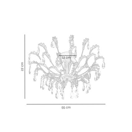 ONLI - Stropna svetilka TERESA 3xE14/6W/230V bronasta
