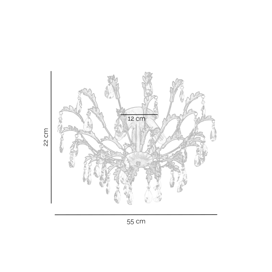 ONLI - Stropna svetilka TERESA 3xE14/6W/230V bronasta