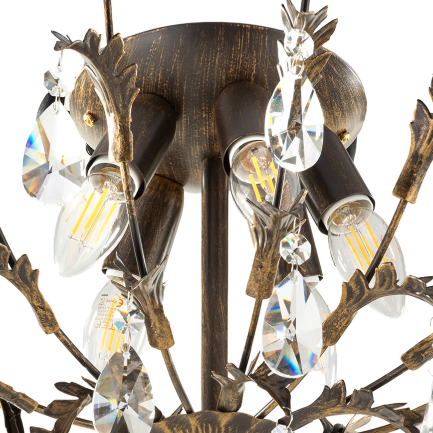 ONLI - Stropna svetilka TERESA 5xE14/6W/230V bronzasta