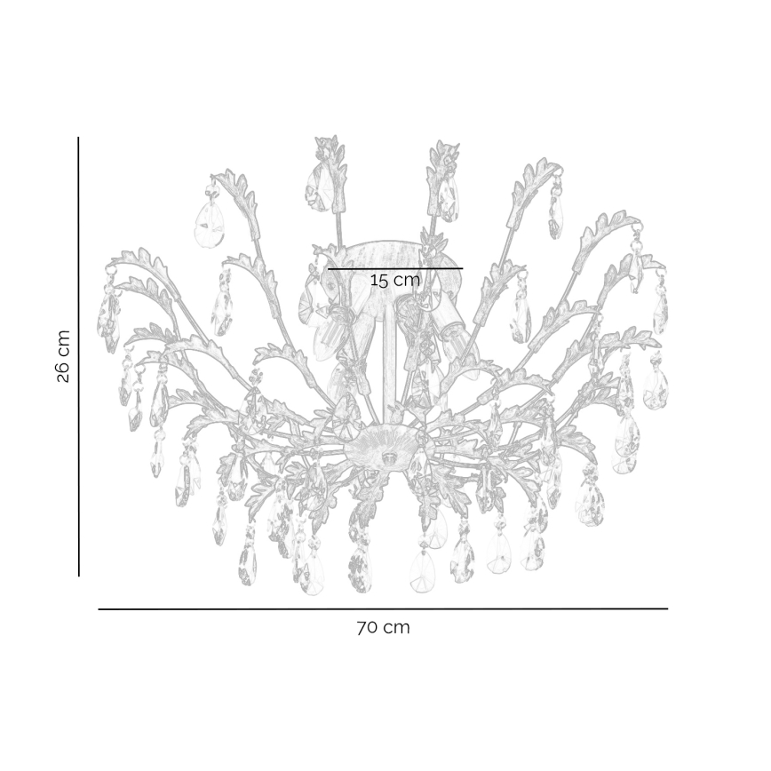 ONLI - Stropna svetilka TERESA 5xE14/6W/230V bronzasta