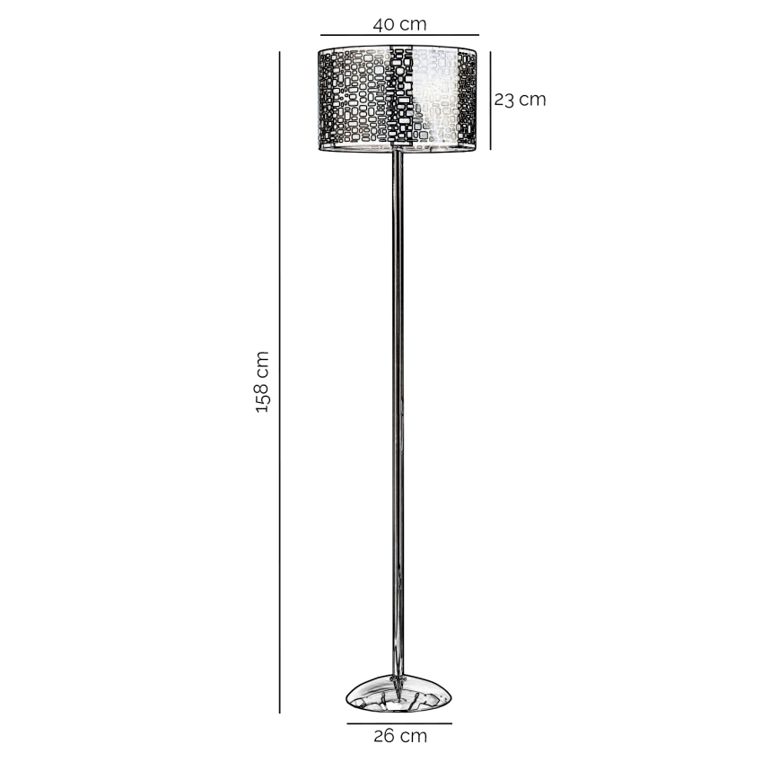 ONLI - Talna svetilka BRUCE 1xE27/15W/230V mat krom