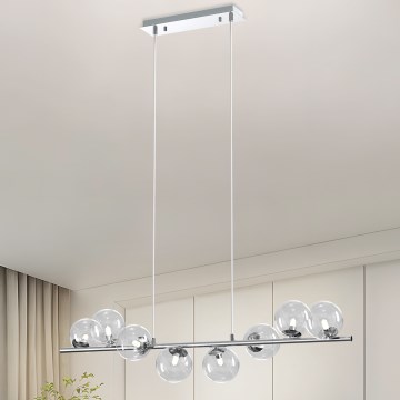 ONLI - Viseči lestenec na jekleni vrvici KIMBERLY 8xG9/6W/230V sijajni krom