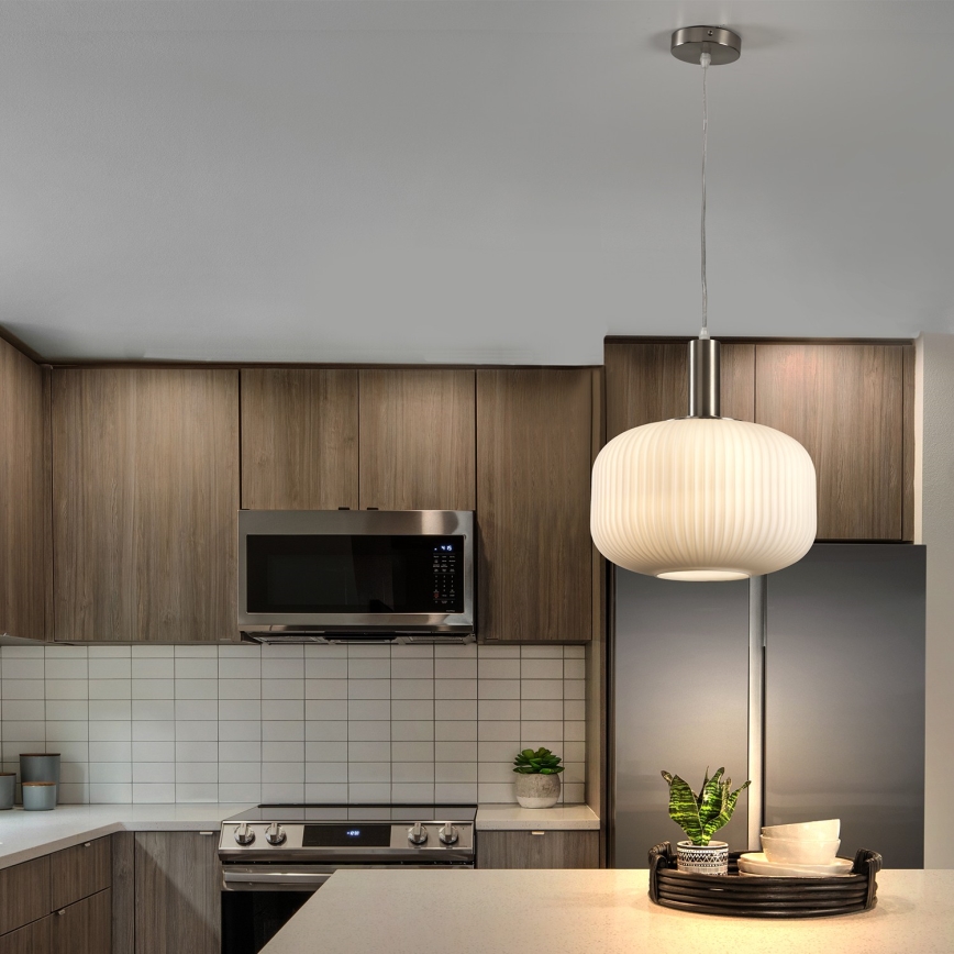 ONLI - Viseči lestenec na kablu DOROTY 1xE27/15W/230V bela/sijajni krom