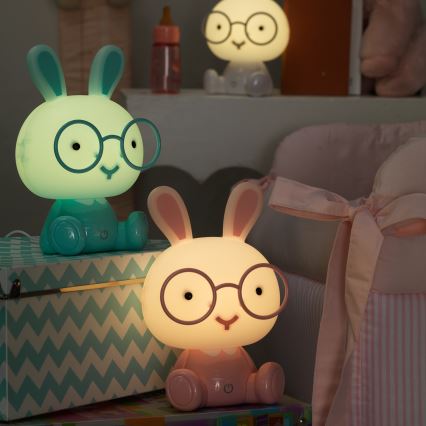 ONLI - LED zatemnjevalna otroška nočna lučka PUPPIES LED/3W/230V 22 cm zajček/modra