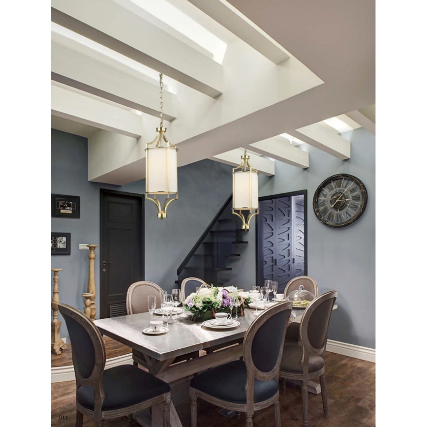 Open Design OR80568 - Lestenec na verigi LUNGA 1xE27/15W/230V mesing/bela