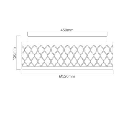 Open Design OR81008 - Stropna svetilka CAVALLI 3xE27/15W/230V premer 52 cm sijajni krom