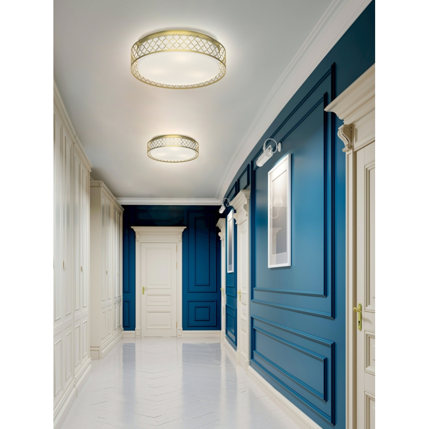 Open Design OR81015 - Stropna svetilka CAVALLI 3xE27/15W/230V premer 52 cm medenina